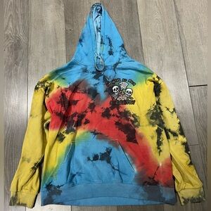 Tie-Dye Assholes Live Forever Graphic Hoodie